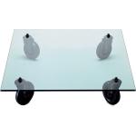 fontanaarte Glastisch Tavolo con Ruote | 100x100cm 2744/S4