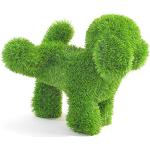 Grüne 28 cm Hundefiguren aus Polyester wetterfest 