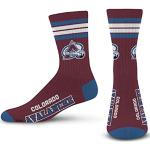 For Bare Feet Herren Socken NHL 4 Stripe Deuce Crew, Colorado Avalanche, Größe L (38-47)