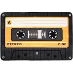 for-collectors-only Teppich Tape Orange XXL Fussmatte Cassette Bodenmatte 80x120cm
