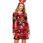 Langärmelige Mini Minikleider & kurze Kleider für Damen Größe XL Weihnachten für den für den Winter 