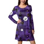 Violette Rundhals-Ausschnitt Kürbiskostüme aus Polyester für Damen Größe XL 