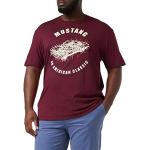 Dunkelrote Kurzärmelige Sons of Anarchy Mustang T-Shirts aus Baumwolle maschinenwaschbar für Herren Größe XXL 