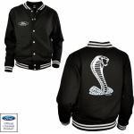 Schwarze Ford Mustang College-Jacken aus Baumwollmischung für Herren 