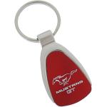 Rote Ford Mustang Schlüsselanhänger & Taschenanhänger mit Automotiv glänzend aus Aluminium graviert für Herren 