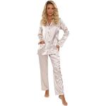 Elegante Pyjamas lang aus Satin für Damen Größe XXL 