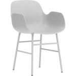 Weiße Minimalistische Normann Copenhagen Form Designer Stühle mit Armlehne 