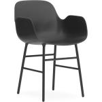 Schwarze Minimalistische Normann Copenhagen Form Designer Stühle mit Armlehne 