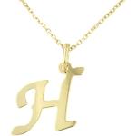 Goldene Elegante Buchstabenketten aus Gold 9 Karat mit Zertifikat für Damen 