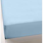 Hellblaue Moderne Spannbettlaken in Übergröße aus Baumwolle 180x190 