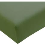 Olivgrüne Moderne Formesse Spannbettlaken in Übergröße aus Baumwolle 180x190 