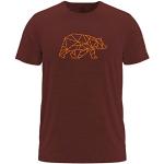 FORSBERG Finnson T-Shirt mit stylischem Bär Brustlogo Rundhals für Herren in Vier verschiedenen Farbkombinationen, Farbe:Bordeaux, Größe:S
