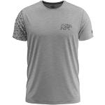 FORSBERG Thyrison T-Shirt Rundhals mit Brustlogo Bär mit Polygon Design hochwertig robust hellgrau Melange für Herren, Farbe:hellgrau, Größe:4XL
