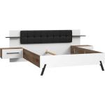 Braune Forte Queensize Betten aus Holz mit Schublade 160x200 