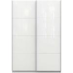 Weiße Moderne Forte Kleiderschränke Hochglanz Breite 150-200cm, Höhe 200-250cm, Tiefe 50-100cm 