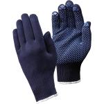 Blaue Strick-Handschuhe Größe 7 