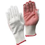 Rote Strick-Handschuhe Größe 7 