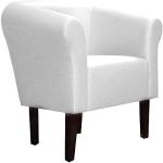 Weiße Fortisline Lounge Sessel aus Kunstleder 