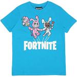 Blaue Fortnite Kinder T-Shirts aus Baumwolle maschinenwaschbar für Mädchen Größe 134 