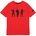 Reduzierte Rote Fortnite Kinder T-Shirts für Jungen Größe 134 