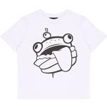 Weiße Fortnite Kinder T-Shirts mit Burger-Motiv für Jungen Größe 134 