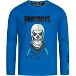 Blaue Langärmelige Fortnite Rundhals-Ausschnitt T-Shirts aus Baumwolle für Herren - versandkostenfrei 