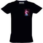 Schwarze Kurzärmelige Fortnite Rundhals-Ausschnitt Printed Shirts für Kinder & Druck-Shirts für Kinder mit Lama-Motiv aus Baumwolle Größe 164 