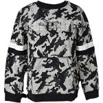 Schwarze Camouflage Casual Langärmelige Fortnite Rundhals-Ausschnitt Kindersweatshirts 