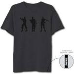 Dunkelgraue LamaLoLi Fortnite Rundhals-Ausschnitt T-Shirts aus Jersey für Herren Größe XXL 
