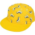 Gelbe Basecaps für Kinder & Baseball-Caps für Kinder mit Tiermotiv mit Klettverschluss aus Polyester für Jungen 