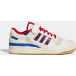 Weiße adidas Forum 84 Low Sneaker mit Schnürsenkel aus Leder für Kinder Größe 43,5 
