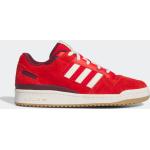 Reduzierte Rote adidas Forum Low Sneaker aus Leder für Herren Größe 42 