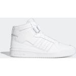 Weiße adidas Forum Mid High Top Sneaker & Sneaker Boots mit Schnürsenkel aus Leder für Herren Größe 46 