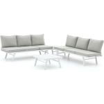 Reduzierte Weiße Lounge Gartenmöbel & Loungemöbel Outdoor aus Aluminium Breite 250-300cm, Höhe 250-300cm, Tiefe 250-300cm 4-teilig 