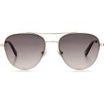 Reduzierte Goldene Fossil Tom Cruise Pilotenbrillen aus Metall für Damen 