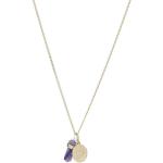 Fossil Halskette - Georgia Power Of Crystals Jade Pendant Necklace - in gold - für Damen - aus Edelstahl & IP-Gold