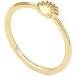 Fossil Ring Georgia Muschel für Damen aus Edelstahl, IP Gold
