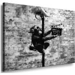 Fotoleinwand24 - Banksy Graffiti Art Affentheater