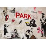 Bunte artgeist Banksy Graffiti-Fototapeten aus Textil 