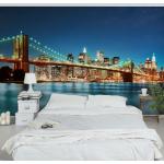 Bilder-Welten New York-Fototapeten mit Brückenmotiv UV-beständig 