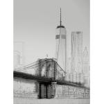 Graue AS Creation New York-Fototapeten mit Skyline-Motiv 