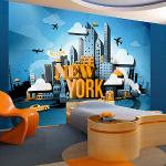 Bunte Motiv artgeist New York-Fototapeten mit New York Motiv 