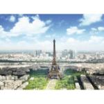 Papermoon Selbstklebende Fototapete mit Eiffelturm-Motiv aus Glasfaser 