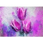 Rosa Blumenmuster Moderne Tulpen-Fototapeten mit Tulpenmotiv UV-beständig 