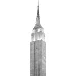 Vintage Komar Empire Vlies-Fototapeten mit Empire State Building Motiv 