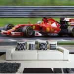 Reduzierte Bunte Formel 1 Scuderia Ferrari Vlies-Fototapeten aus Papier 