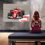Reduzierte Bunte Sebastian Vettel Scuderia Ferrari Vlies-Fototapeten aus Papier 