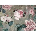 Rosa Blumenmuster Rosen-Fototapeten 