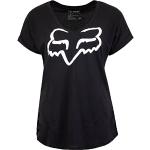 Schwarze FOX Top V-Ausschnitt T-Shirts für Damen Größe S für den für den Sommer 