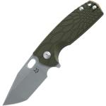 FOX KNIVES VOX CORE TANTO FOLDING KNIFE STAINLESS STEEL N690co ACID STONEWASHED BLADE,FRN OD GREEN H